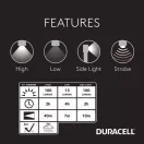 Duracell Toll Lámpa DW100SE (+2AAA) IPX4 CRI80 (100 lumen)