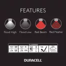 Duracell Munkalámpa DW500SE (+3AA) IPX4 (500 lumen)