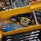 Petzl Fejlámpa Aria 1R 2026 Fekete/Sárga (akkumulátoros - tartozék) 475 lumen