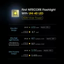 Nitecore Elemlámpa MH12 Pro (1x21700 tartozék) NiteLab UHi40 LED (3300 lumen)