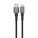 Technik Töltő-és Adatkábel Braided USB-A / USB-C 5V 3A 1m Fekete