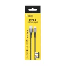 Technik Töltő-és Adatkábel Braided USB-C / USB-C 60W 20V 3A 1m Fekete