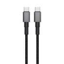 Technik Töltő-és Adatkábel Braided USB-C / USB-C 60W 20V 3A 1m Fekete