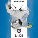 Nitecore Fejlámpa NU21 (akkumulátoros - tartozék) HP LED (360 lumen) SZÜRKE