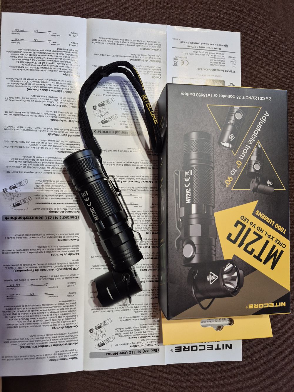Nitecore Elemlámpa MT21C (1x18650) CREE XP-L HD V6 (1000 lumen)